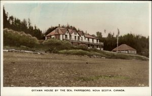 Parrsboro Nova Scotia NS Ottawa House by the Sea Tinted Real Photo Vintage PC