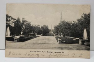 Harrisburg Pa View West from Capitol Building 1906 Photo Postcard C18