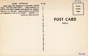 USA Shea Stadium Baseball Queens New York Chrome Postcard 03.71