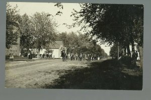 Radcliffe IOWA RPPC c1910 PARADE Band nr Eldora Webster City Iowa Falls Hubbard