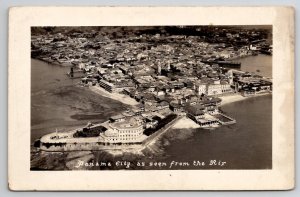 RPPC Panama City as Seen From the Air c1940 Postcard F28