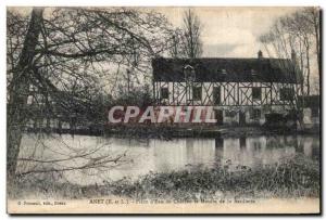 Old Postcard Piece of Anet & # 39eau du Chateau and mouylin of Barillette