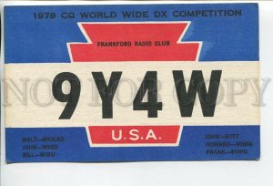 462899 1979 year USA Frankford radio QSL card