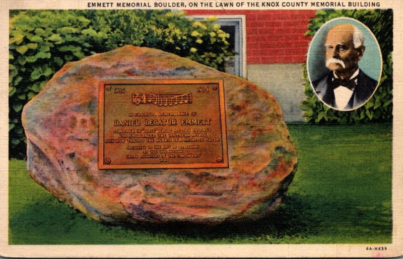 Ohio Mount Vernon Emmett Memorial Boulder On Lawn Of Knox County Memorial Bui...