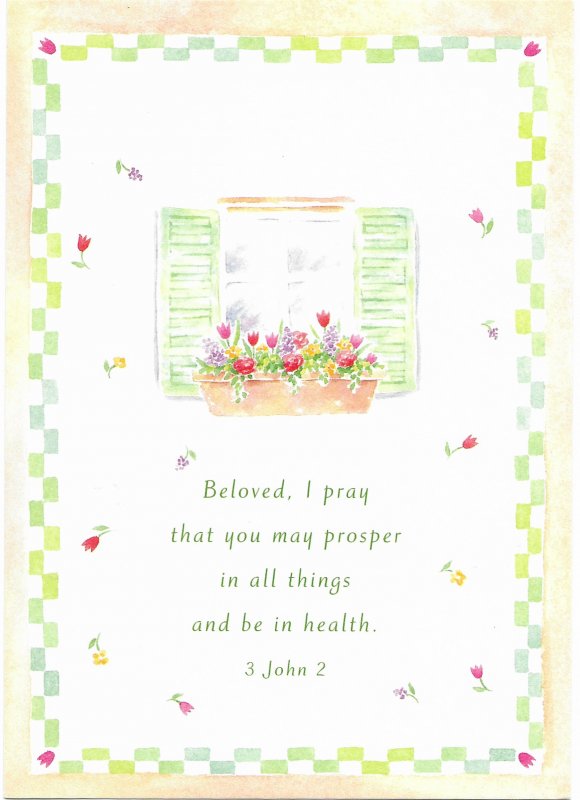 US Encouragement Card.  Beloved I Pray that you may prosper & in good health.