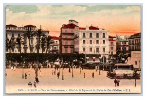 Hotel de la Regence and Government Square Alger Algeria UNP DB Postcard I20