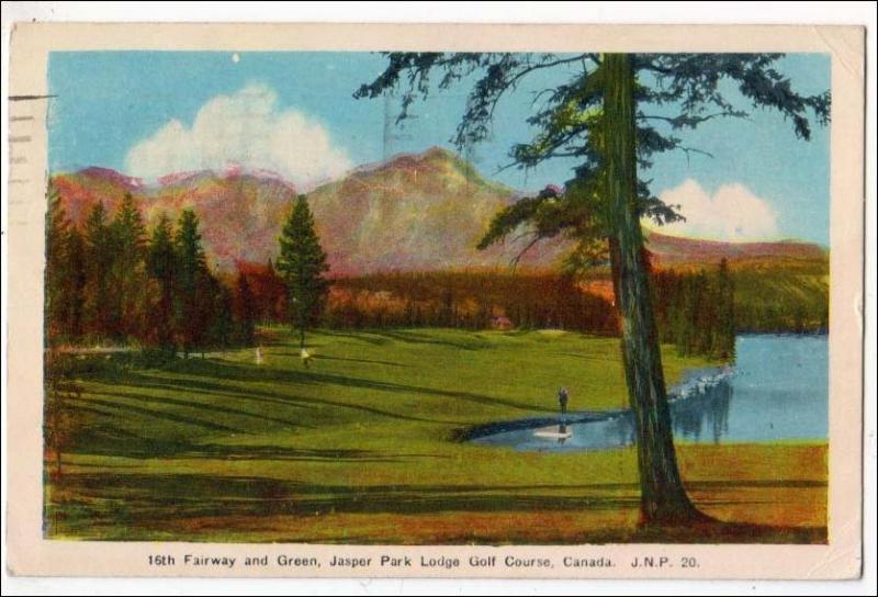 Canada - Alberta. 16th Fairway & Green, Jasper Lodge Golf Course