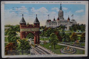 Hartford, CT - Bird's Eye View of Bushnell Park - 1927