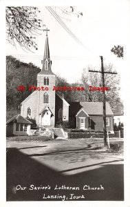 IA, Lansing, Iowa, RPPC, Our Savior's Lutheran Church, Exterior View, Photo