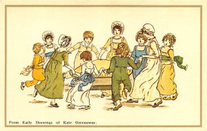 Artist Signed Kate Greenaway From Early Drawings Reproduction Unused 