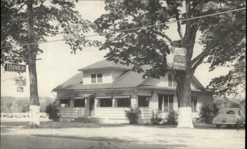 Madison NY Quack's Diner Old Car Postcard