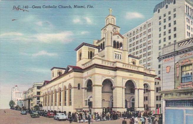 Florida Miami Gesu Catholic Church Curteich