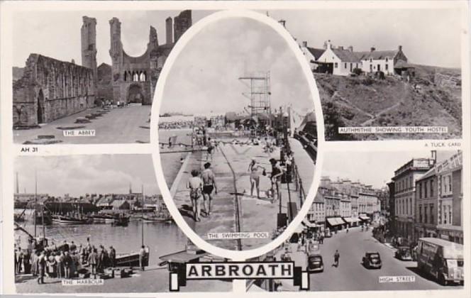 Tucks Scotland Arbroath Multiple View Real Photo