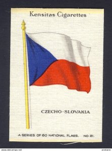 Czecho-Slovakia National Flag - Kensitas Cigarettes - cigarette silk