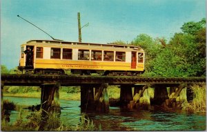 Vtg East Haven CT Branford Trolley Museum Private Parlor Car 500 Postcard