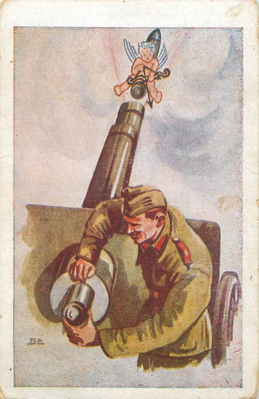 Military humor cannon cupid Hungary 1942