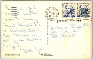 1979 Greetings From Cape Cod Massachusetts MA Motor Boats Posted Postcard