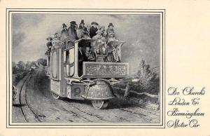 Birmingham England Dr Church Steam Coach Bus Antique Postcard J59820 