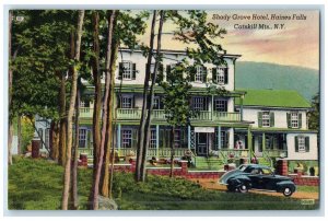 c1940's Shady Grove Hotel Hainess Falls Catskill Mts. New York NY Car Postcard