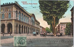 Italy Torino Stazione Porta Nuova Turin Vintage Postcard 03.19