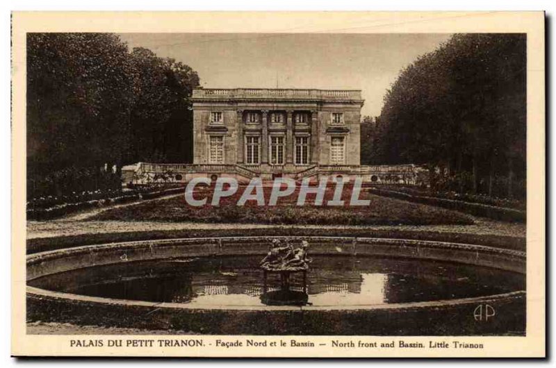 Versailles - Petit Trianon Palace - Facade and North Basin - Old Postcard