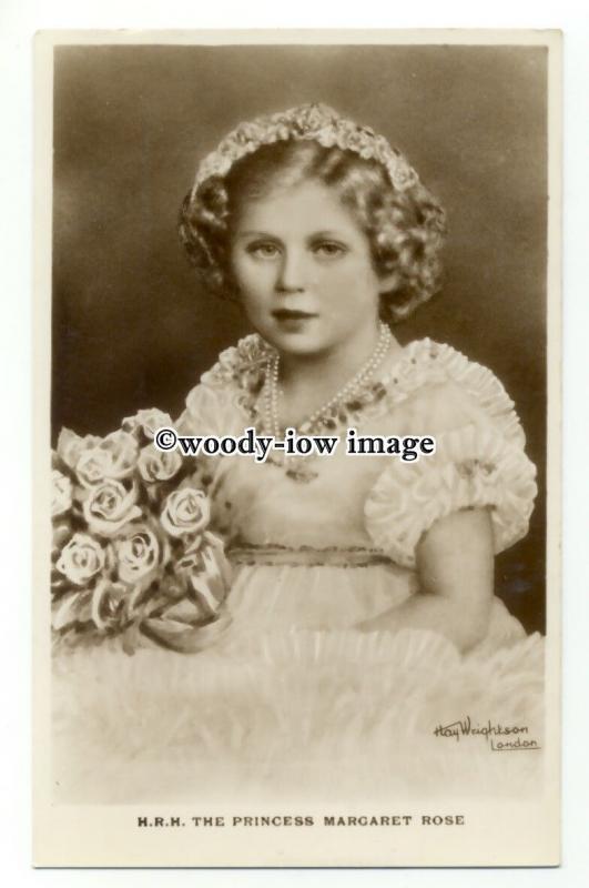 r2348 - Young Princess Margaret Rose of York in Party Dress & Roses -  postcard