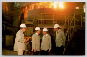 President Jimmy Carter Campaigns at Steel Mill in NJ Postcard F30