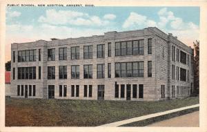 C9/ Amherst Ohio Postcard c1910 Public School Building New Addition