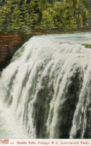 NY - Portage. Middle Falls, Letchworth Park