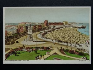 Kent MARGATE Clock Tower & Sands c1940's Postcard by A.H.& S. LP29