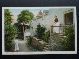 Cornwall BOSCASTLE Post Office & Old Houses c1905 Postcard by P.S. Co.