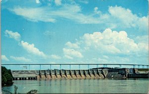 Fort Loudon Dam Lenoir City Tennessee TN VTG Postcard PM Cancel WOB Note 