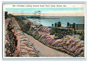 C. 1915 Santa Monica Palisades Roller Coast Pier Beach California Postcard F52