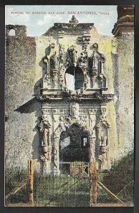 Portal of Mission San Jose San Antonio TX Post Card PPC578