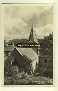 cu1003 - St Anthony in Roseland Church , Place Manor , Cornwall - postcard