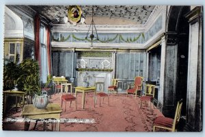 1910 Victoria British Columbia Postcard Drawing Room The Empress Interior View