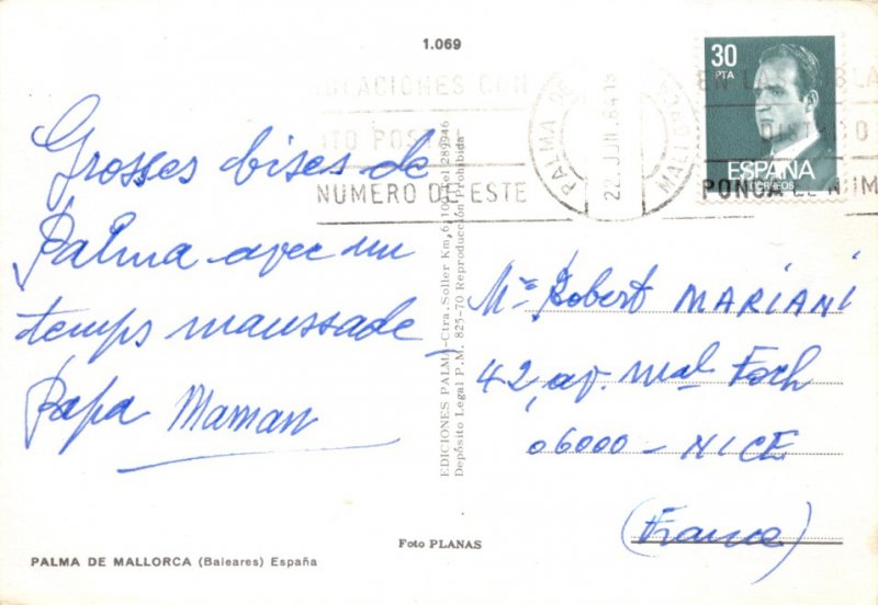 Postcard Modern year
PALMA
CO
MALLORCA