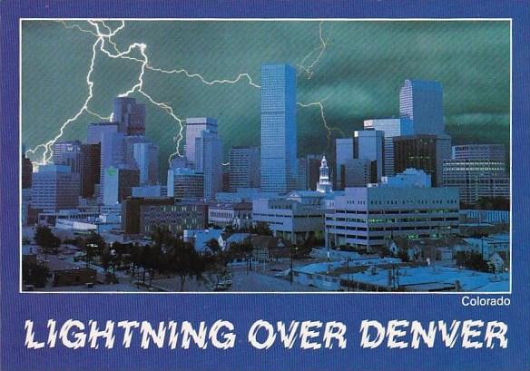 Lightning Over Denver Colorado