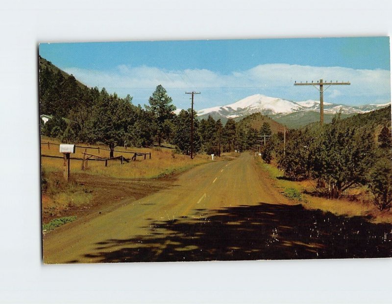 Postcard Sierra Blanca From Ruidoso Highway, Lincoln National Forest, New Mexico