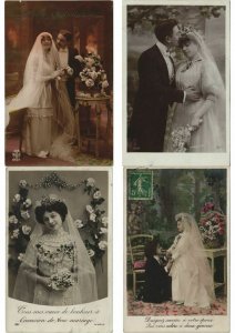 WEDDING DRESSES ROMANTIC  REAL PHOTO 100 CPA Pre-1940 (L4369)