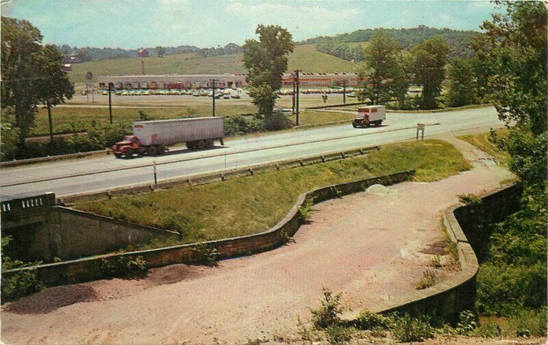 Concord Ohio Historic S Bridge Postcard Truck Tichnor 11443