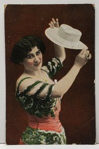 Actress Dancer Woman 1908 Carpio, Donnybrook To Douglas N Dakota Postcard F18