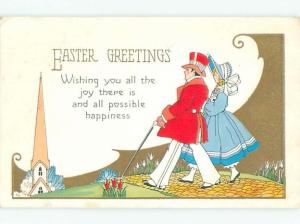 Divided-Back EASTER SCENE Great Postcard AA1316