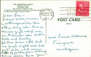 First Presbyterian Church Bradenton Florida 1950s Bond Treasury Vintage Postcard 