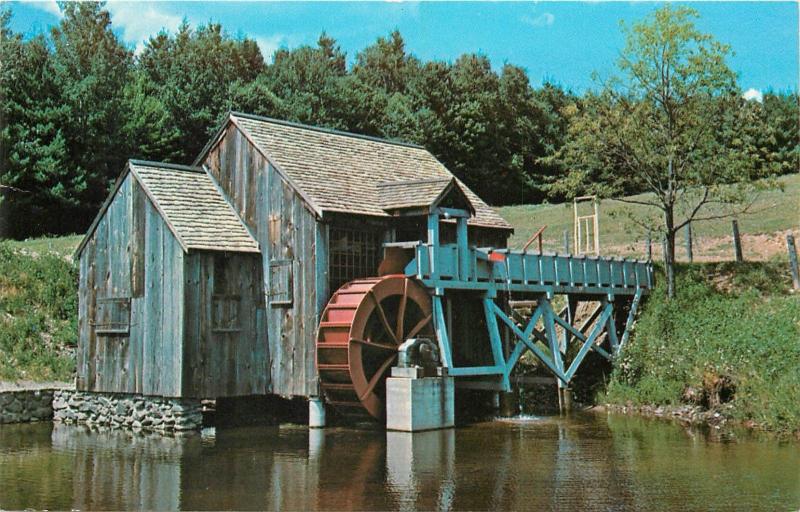 Old Mill Water Wheel Guildhall Vermont VT Postcard