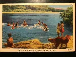 Vintage Postcard 1952 Greetings from Kezar Maine