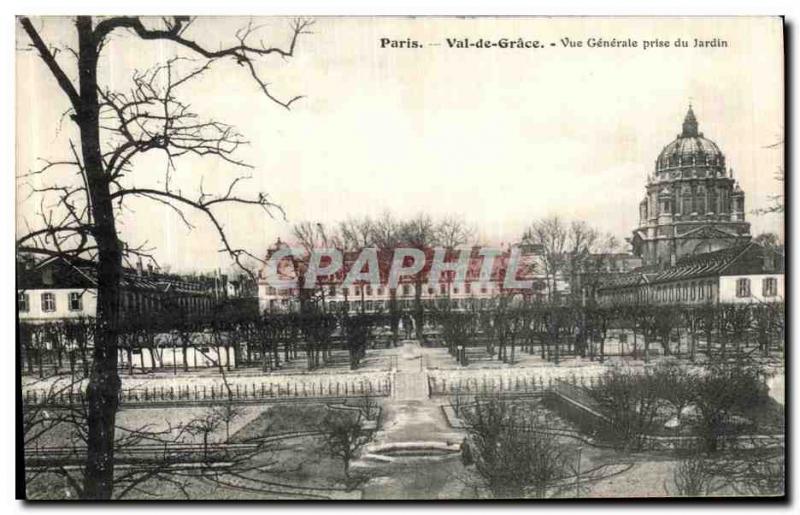 Old Postcard Paris Val de Grace Vue Generale taken from the Garden