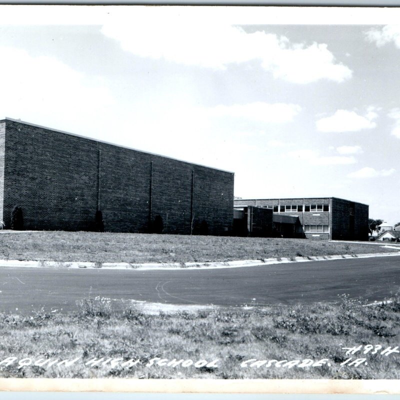 c1950s Cascade, IA RPPC Aquin High School Real Photo Postcard A103