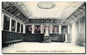 Old Postcard Dauphine La Grande Chartreuse Chapter Room