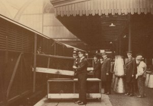 Paddington London Train Station in 1920s Driver Train GWR Postcard